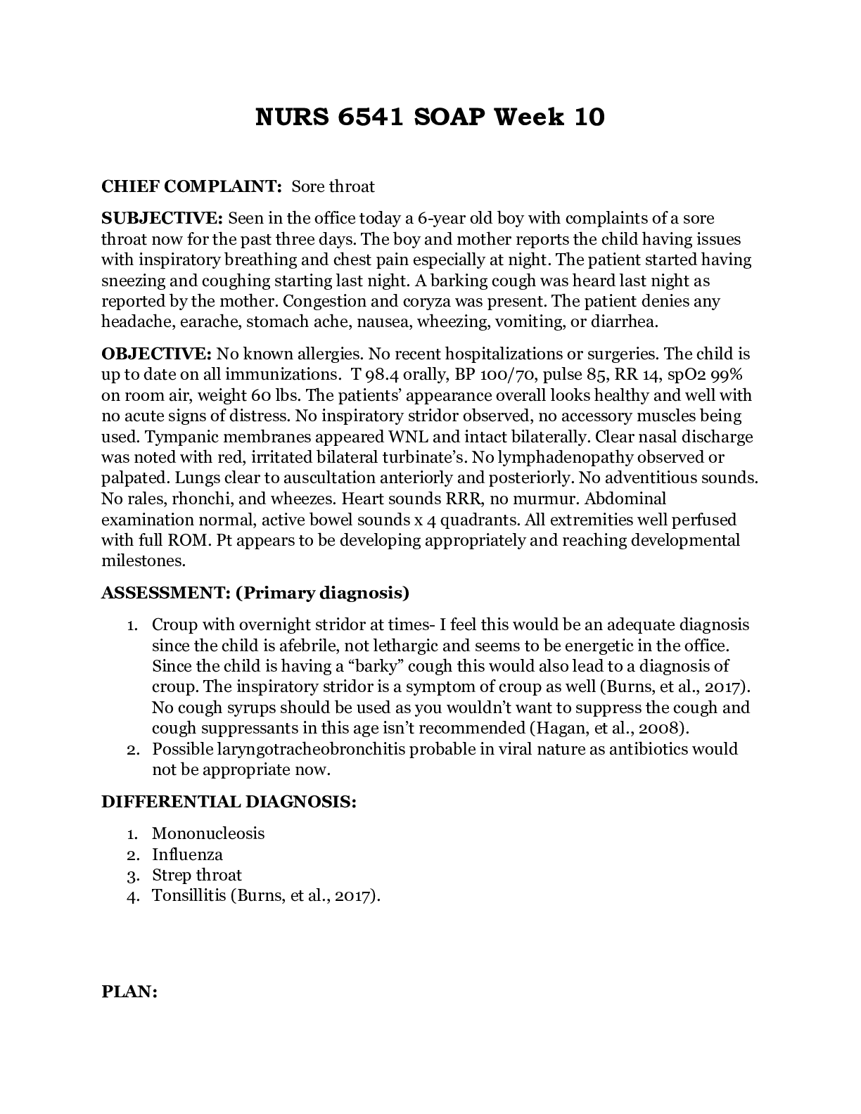 Preview image for NURS 6541 SOAP Week 10